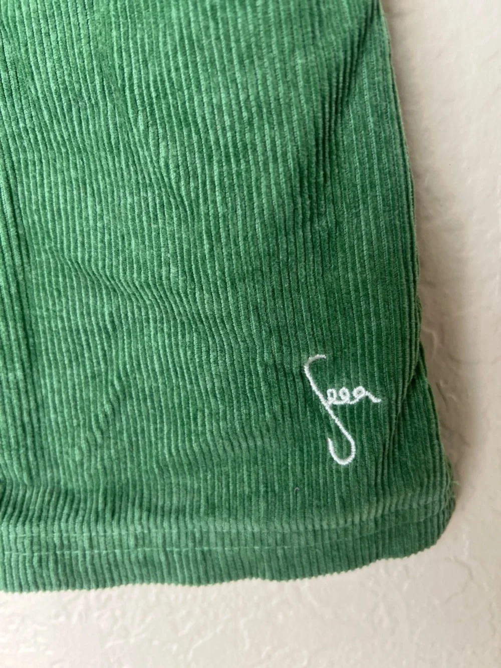 Seea green corduroy Lulu lace up shorts - Picture 4 of 7